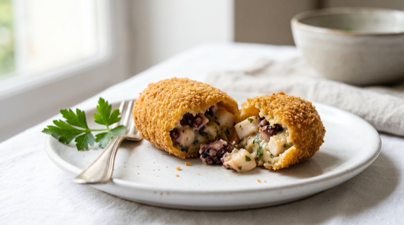 Croqueta La Sétoise au Poulpe et Seiche de Sète - Atelier SOLER